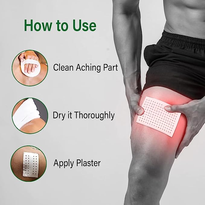 MyAid Pain Relief Belladonna Plaster For Instant Relief from Muscular Pain & Joint Paint - 20 Piece (Pack of 1)
