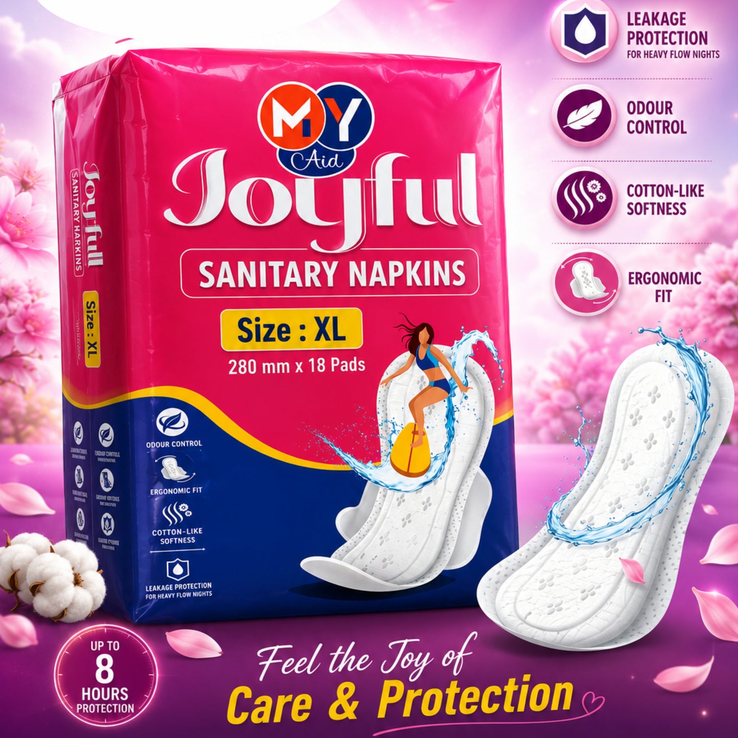 MyAid Joyful Sanitary Napkins _18's Pack