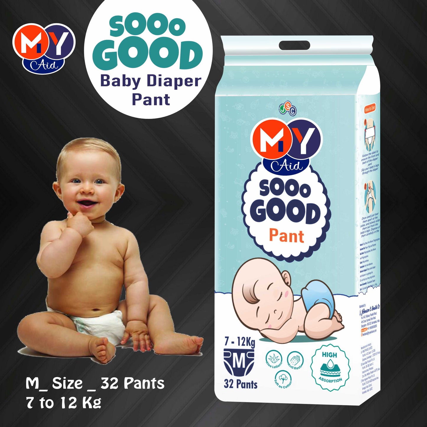 MyAid Sooo Good Baby Diaper_Small Pack @ 99
