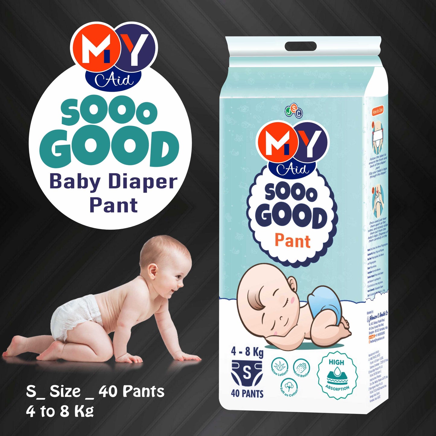 MyAid Sooo Good Baby Diaper_Small Pack @ 99