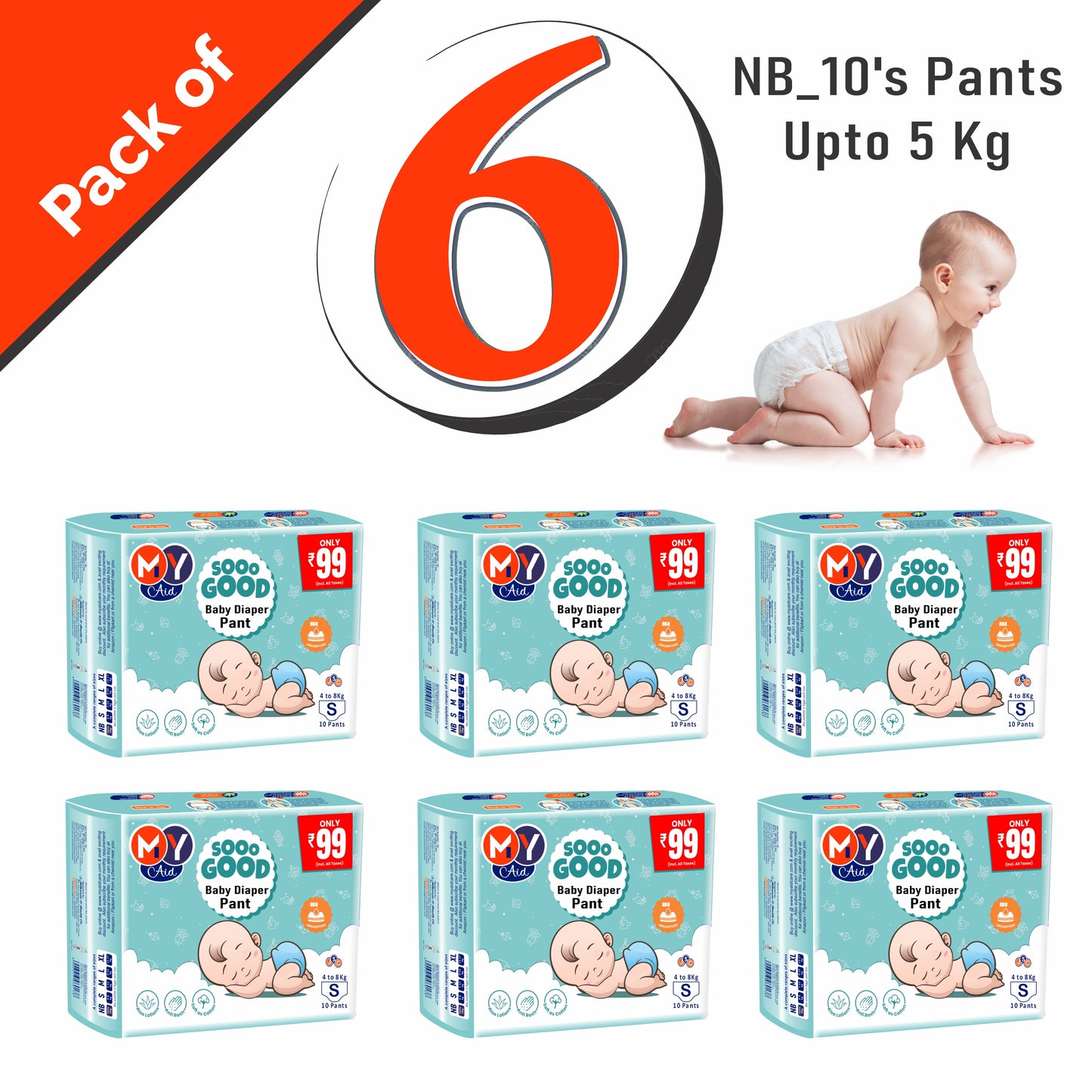 MyAid Sooo Good Baby Diaper Pant _ Mini Packs _99