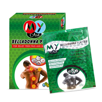 MyAid Pain Relief Belladonna Plaster For Instant Relief from Muscular Pain & Joint Paint - 20 Piece (Pack of 1)