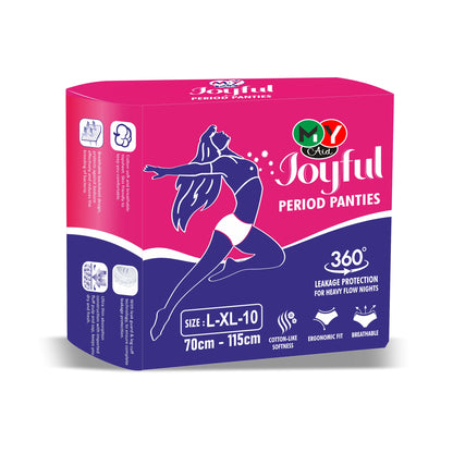 Joyful Period Panties (10 Pc) BUY 1 and GET 1 Bioline Sunscreen Lotion 60 SPF_50g FREE