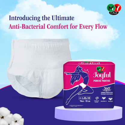 MyAid Joyful  Period Panties_ 10's Pcs BUY 1 & GET 1 Bioline Sunscreen Lotion 60 SPF_50g FREE